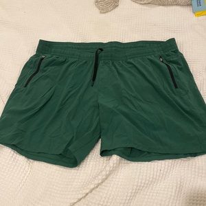 Green all in motion shorts